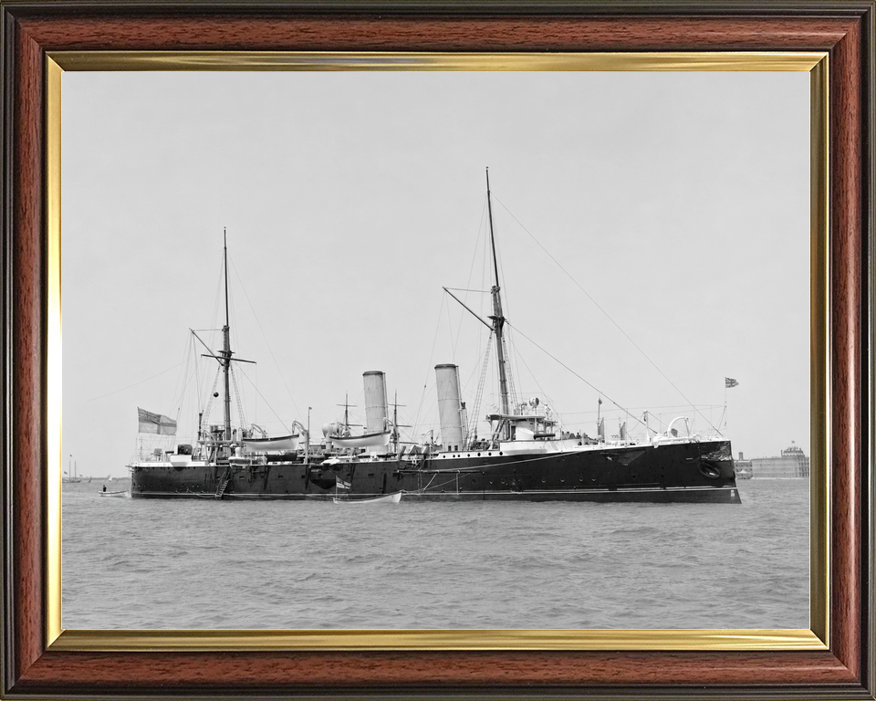 HMS Magicienne 1890 Marathon Class Cruiser 1899 Low Starboard View Photo Print - Posters, Prints, & Visual Artwork - by Hampshire Prints (image 9 of 9)