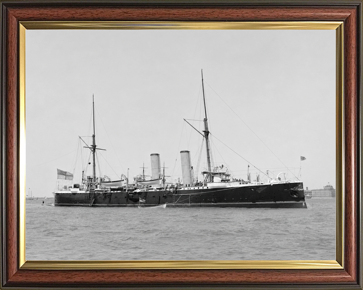 HMS Magicienne 1890 Marathon Class Cruiser 1899 Low Starboard View Photo Print - Posters, Prints, & Visual Artwork - by Hampshire Prints (image 9 of 9)