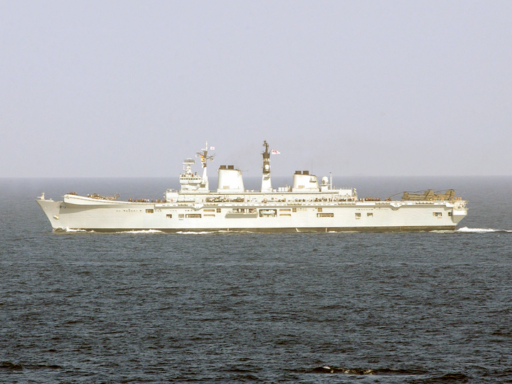 HMS Illustrious (R06) Royal Navy Invincible Class Aircraft Carrier Port Beam Photo Print Wall Art Decor - Posters, Prints, & Visual Artwork - by Hampshire Prints (image 1 of 9)