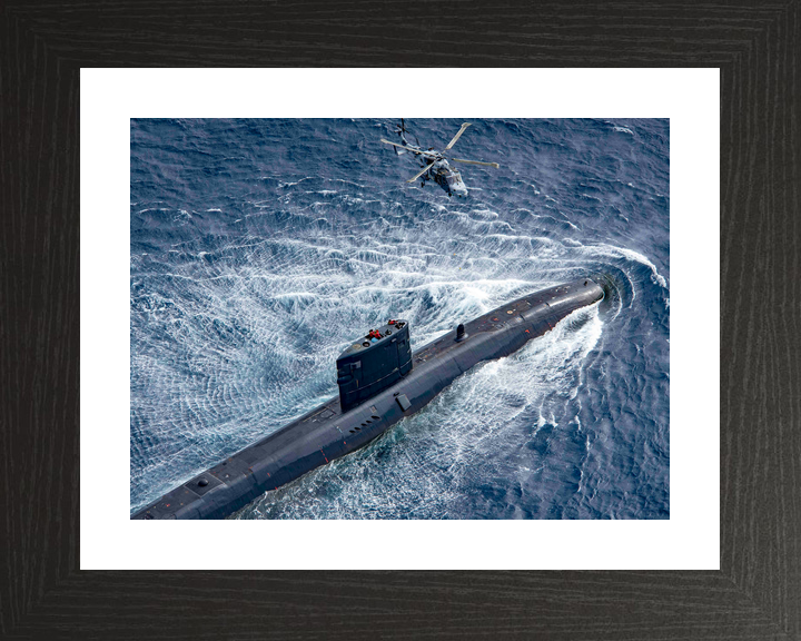 HMS Trenchant S91 Trafalgar Class Submarine 2017 With Wildcat Photo Print - Posters, Prints, & Visual Artwork - by Hampshire Prints (image 2 of 9)