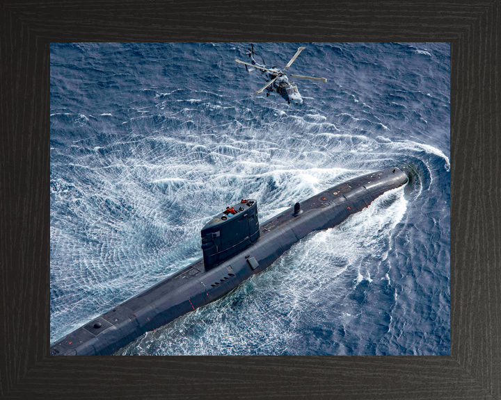 HMS Trenchant S91 Trafalgar Class Submarine 2017 With Wildcat Photo Print - Posters, Prints, & Visual Artwork - by Hampshire Prints (image 3 of 9)