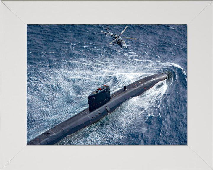 HMS Trenchant S91 Trafalgar Class Submarine 2017 With Wildcat Photo Print - Posters, Prints, & Visual Artwork - by Hampshire Prints (image 5 of 9)