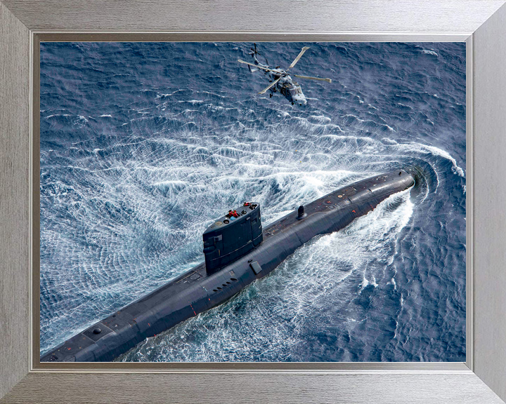 HMS Trenchant S91 Trafalgar Class Submarine 2017 With Wildcat Photo Print - Posters, Prints, & Visual Artwork - by Hampshire Prints (image 7 of 9)