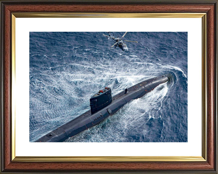 HMS Trenchant S91 Trafalgar Class Submarine 2017 With Wildcat Photo Print - Posters, Prints, & Visual Artwork - by Hampshire Prints (image 8 of 9)