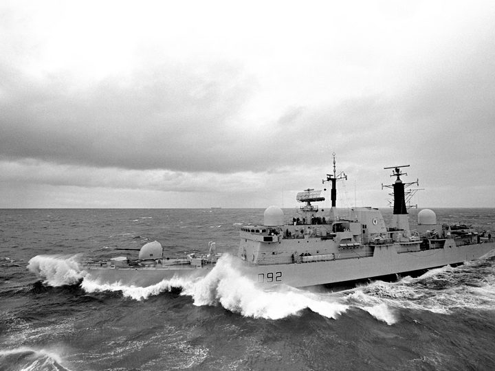 HMS Liverpool D92 Type 42 Destroyer 1986 Port Side View Photo Print - Posters, Prints, & Visual Artwork - by Hampshire Prints (image 1 of 9)
