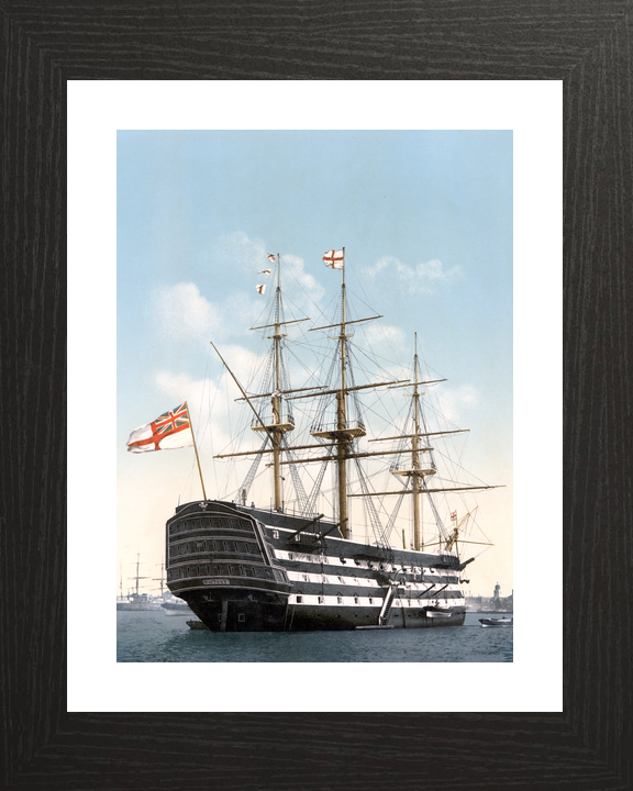 HMS Victory Flagship c1890 Photo Print - Posters, Prints, & Visual Artwork - by Hampshire Prints (image 2 of 9)