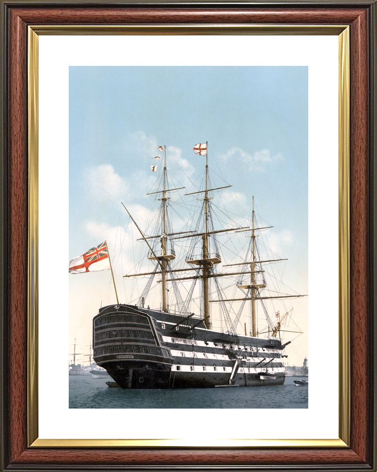 HMS Victory Flagship c1890 Photo Print - Posters, Prints, & Visual Artwork - by Hampshire Prints (image 8 of 9)