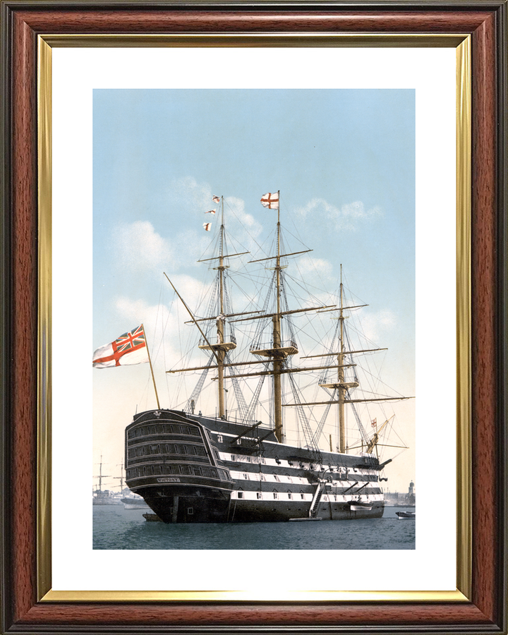 HMS Victory Flagship c1890 Photo Print - Posters, Prints, & Visual Artwork - by Hampshire Prints (image 8 of 9)