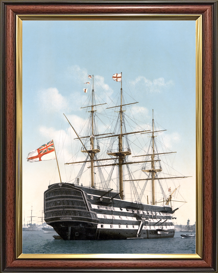 HMS Victory Flagship c1890 Photo Print - Posters, Prints, & Visual Artwork - by Hampshire Prints (image 9 of 9)