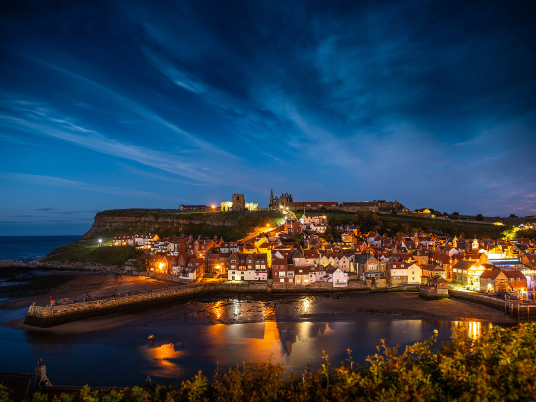 Whitby Yorkshire Photo after sunset Print - Canvas - Framed Photo Print - Hampshire Prints