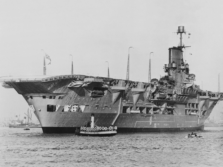 HMS Ark Royal (91) Royal Navy Aircraft Carrier At Anchor Photo Print Wall Art Decor Posters, Prints, & Visual Artwork Hampshire Prints 6 x 4 No Frame No