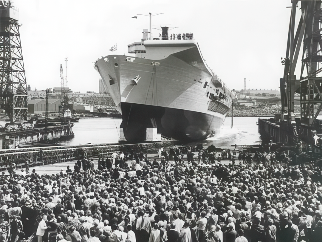 HMS Ark Royal R07 Invincible Class Aircraft Carrier June 1981
