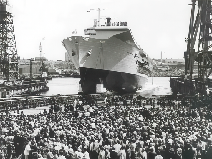 HMS Ark Royal R07 Invincible Class Aircraft Carrier June 1981