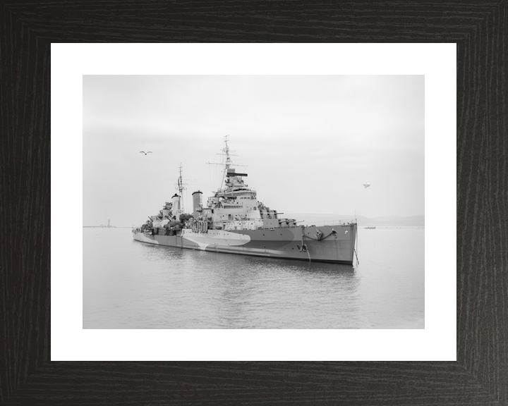 HMS Belfast C35 Town Class Light Cruiser Low Starboard Bow View