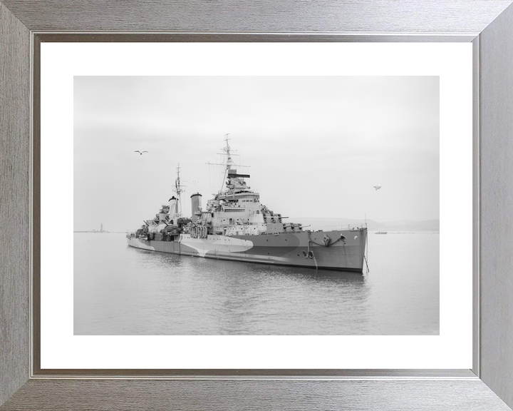 HMS Belfast C35 Town Class Light Cruiser Low Starboard Bow View