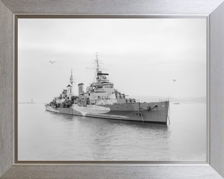 HMS Belfast C35 Town Class Light Cruiser Low Starboard Bow View