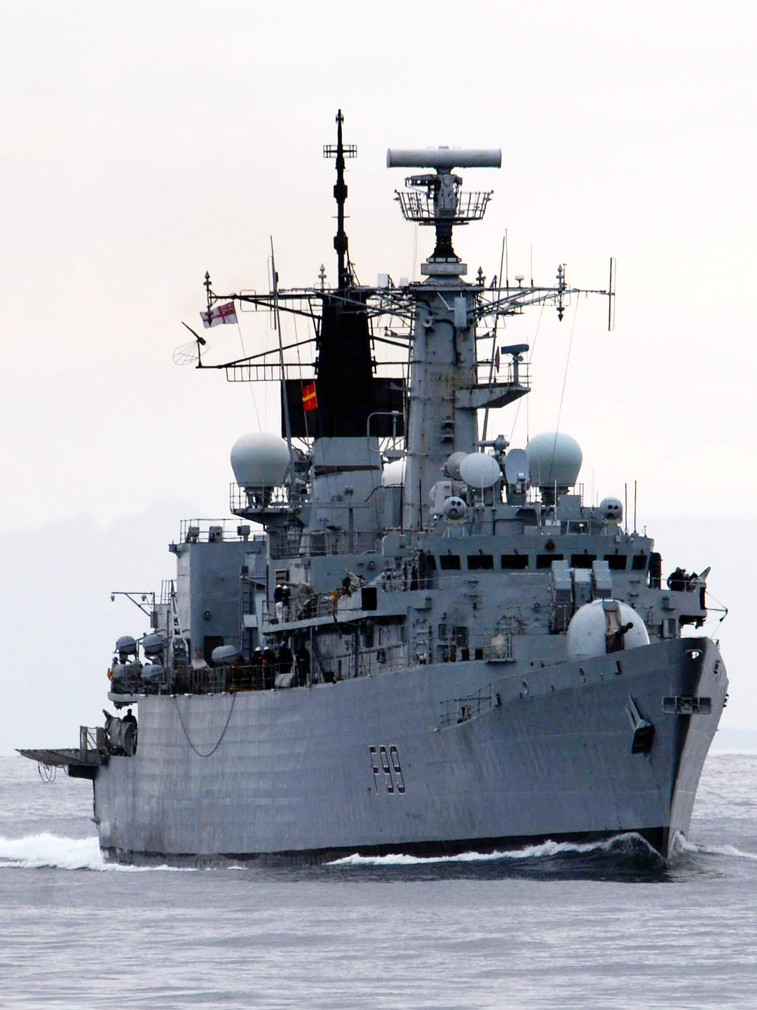 HMS Cornwall (F99) Royal Navy type 22 Frigate Underway Portrait Photo Print Wall Art Decor Posters, Prints, & Visual Artwork Hampshire Prints 6 x 4 No Frame No