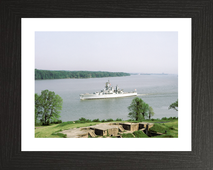 HMS Euryalus (F15) Royal Navy Leander Class Frigate Entering Port Photo Print Wall Art Decor - Posters, Prints, & Visual Artwork - by Hampshire Prints (image 2 of 9)