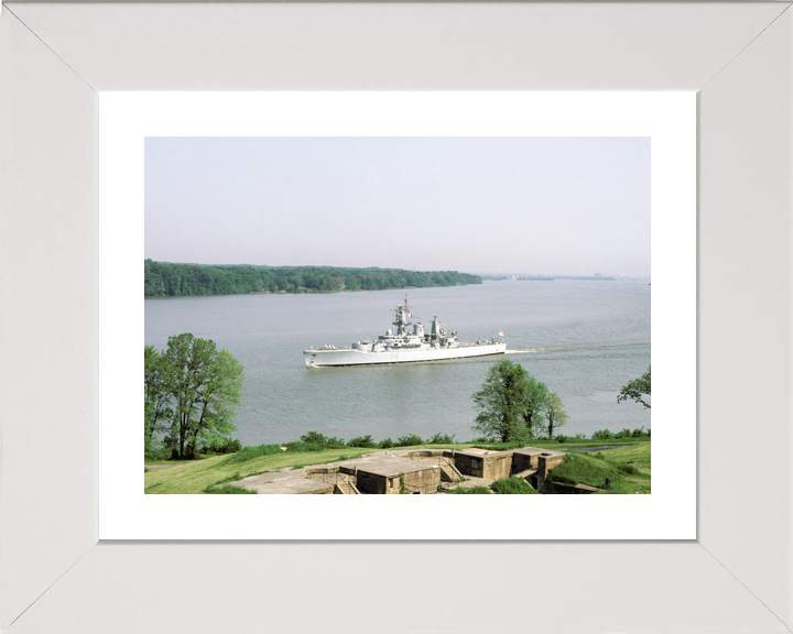 HMS Euryalus (F15) Royal Navy Leander Class Frigate Entering Port Photo Print Wall Art Decor - Posters, Prints, & Visual Artwork - by Hampshire Prints (image 4 of 9)