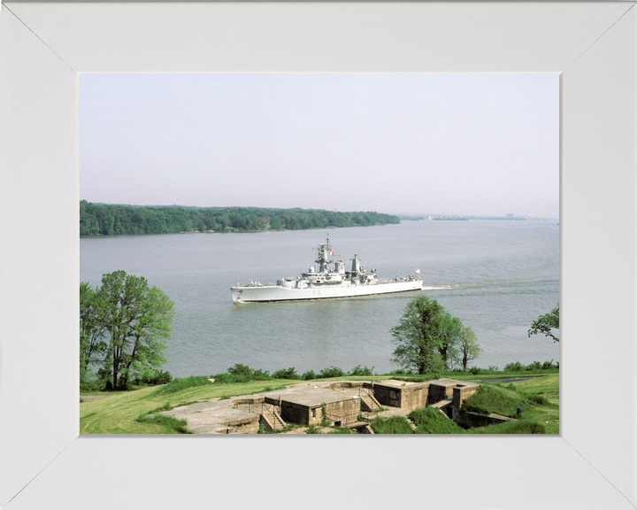 HMS Euryalus (F15) Royal Navy Leander Class Frigate Entering Port Photo Print Wall Art Decor - Posters, Prints, & Visual Artwork - by Hampshire Prints (image 5 of 9)
