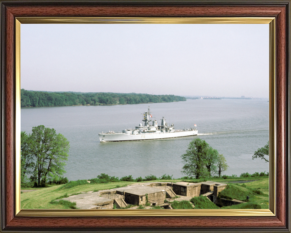 HMS Euryalus (F15) Royal Navy Leander Class Frigate Entering Port Photo Print Wall Art Decor - Posters, Prints, & Visual Artwork - by Hampshire Prints (image 9 of 9)