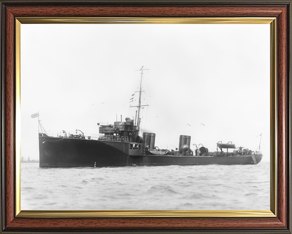 HMS Exe (1903) Royal Navy River Class Destroyer At Anchor Photo Print Wall Art Decor - Posters, Prints, & Visual Artwork - by Hampshire Prints (image 9 of 9)