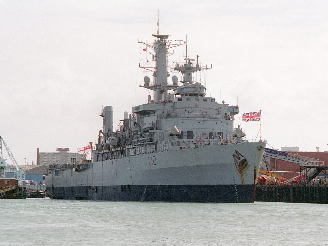 HMS Fearless (L10) Royal Navy Fearless Class Landing Platform Dock Alongside In Portsmouth Photo Print Wall Art Decor - Posters, Prints, & Visual Artwork - by Hampshire Prints (image 1 of 9)