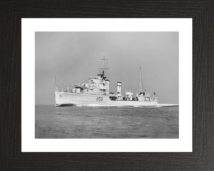 HMS Gallant (H59) Royal Navy G Class Destroyer Port Side View Photo Print Wall Art Decor - Posters, Prints, & Visual Artwork - by Hampshire Prints (image 2 of 9)