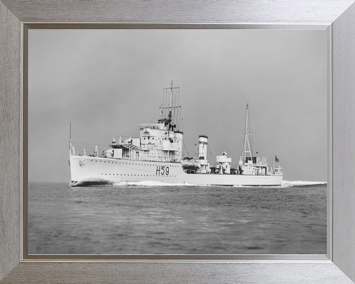 HMS Gallant (H59) Royal Navy G Class Destroyer Port Side View Photo Print Wall Art Decor - Posters, Prints, & Visual Artwork - by Hampshire Prints (image 7 of 9)