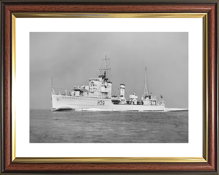 HMS Gallant (H59) Royal Navy G Class Destroyer Port Side View Photo Print Wall Art Decor - Posters, Prints, & Visual Artwork - by Hampshire Prints (image 8 of 9)
