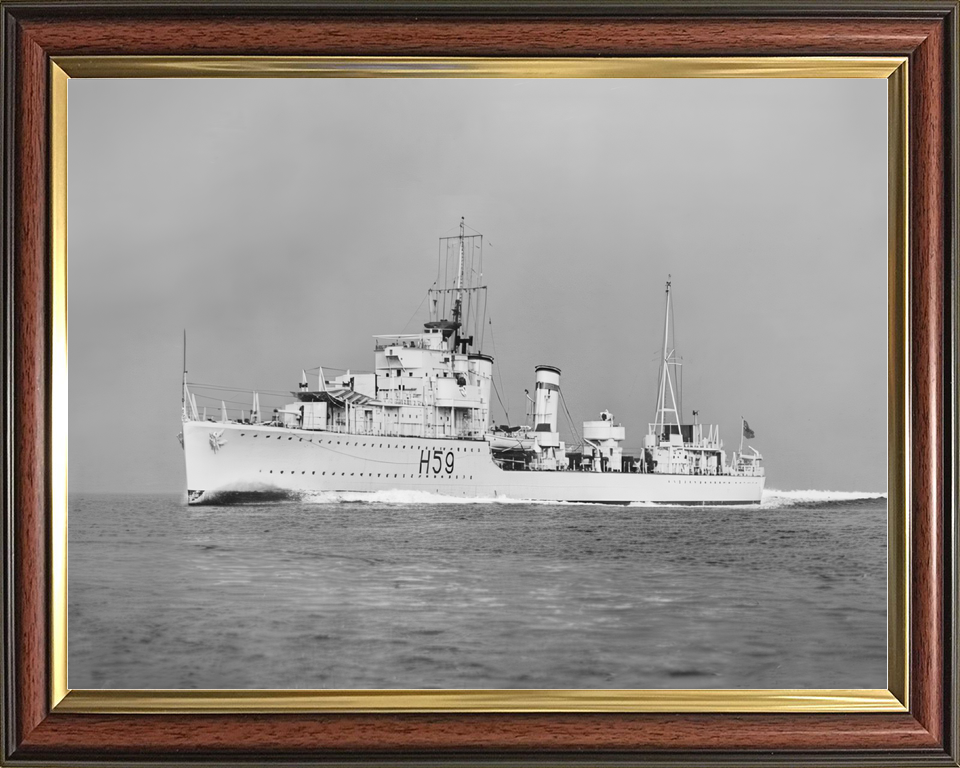 HMS Gallant (H59) Royal Navy G Class Destroyer Port Side View Photo Print Wall Art Decor - Posters, Prints, & Visual Artwork - by Hampshire Prints (image 9 of 9)