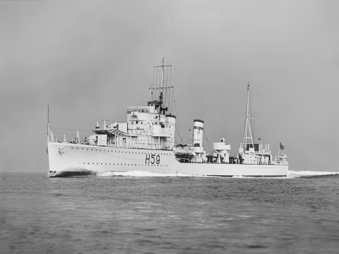 HMS Gallant (H59) Royal Navy G Class Destroyer Port Side View Photo Print Wall Art Decor - Posters, Prints, & Visual Artwork - by Hampshire Prints (image 1 of 9)