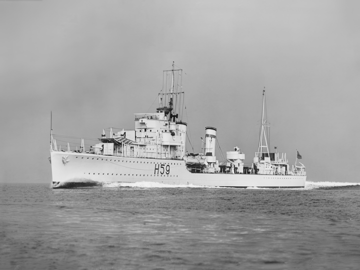 HMS Gallant (H59) Royal Navy G Class Destroyer Port Side View Photo Print Wall Art Decor - Posters, Prints, & Visual Artwork - by Hampshire Prints (image 1 of 9)