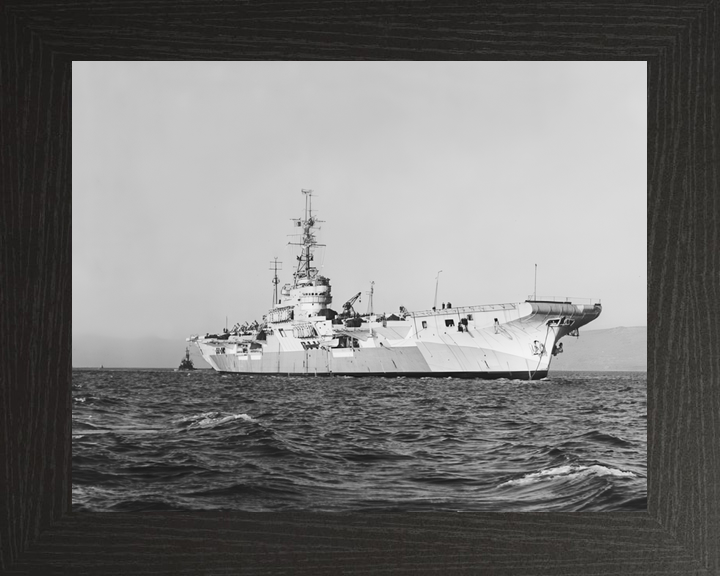 HMS Glory (R62) Royal Navy Colossus Class Aircraft Carrier At Anchor Photo Print Wall Art Decor - Posters, Prints, & Visual Artwork - by Hampshire Prints (image 3 of 9)