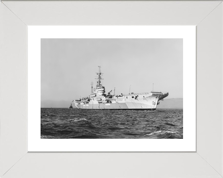 HMS Glory (R62) Royal Navy Colossus Class Aircraft Carrier At Anchor Photo Print Wall Art Decor - Posters, Prints, & Visual Artwork - by Hampshire Prints (image 4 of 9)