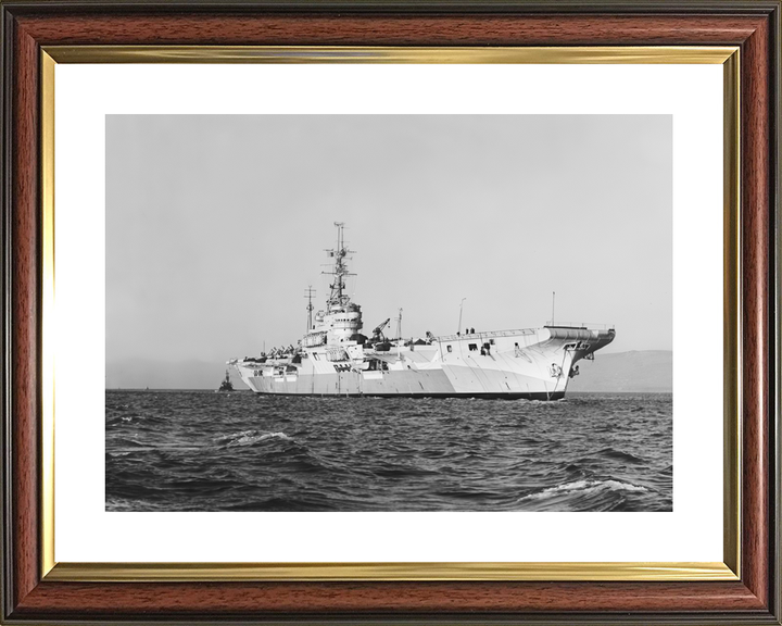 HMS Glory (R62) Royal Navy Colossus Class Aircraft Carrier At Anchor Photo Print Wall Art Decor - Posters, Prints, & Visual Artwork - by Hampshire Prints (image 8 of 9)