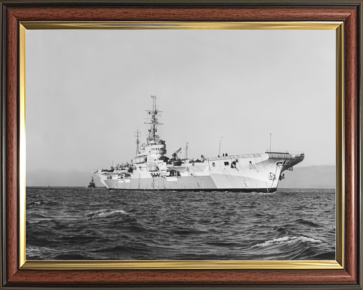 HMS Glory (R62) Royal Navy Colossus Class Aircraft Carrier At Anchor Photo Print Wall Art Decor - Posters, Prints, & Visual Artwork - by Hampshire Prints (image 9 of 9)