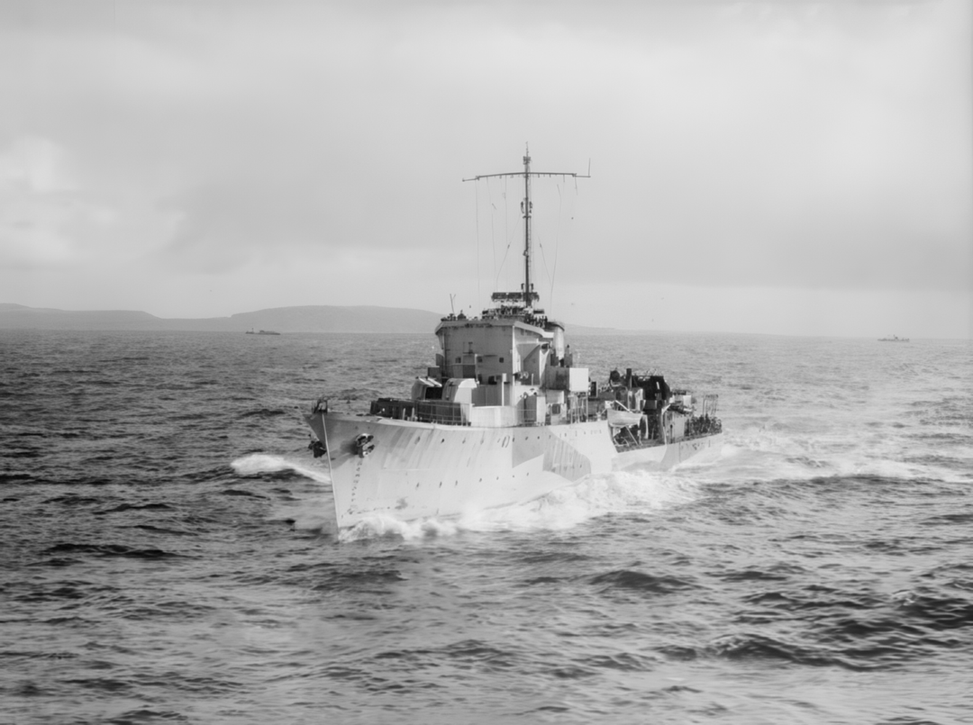HMS Haldon (L19) Royal Navy Hunt Class Destroyer Underway Photo Print Wall Art Decor - Posters, Prints, & Visual Artwork - by Hampshire Prints (image 1 of 9)