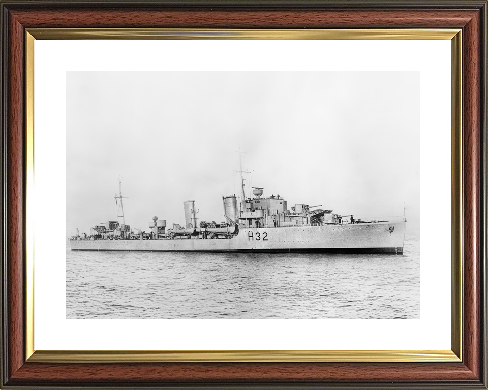 HMS Havant (H32) Royal Navy H Class Destroyer Starboard Beam View Photo Print Wall Art Decor - Posters, Prints, & Visual Artwork - by Hampshire Prints (image 8 of 9)