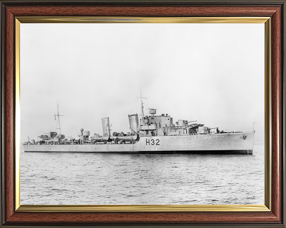 HMS Havant (H32) Royal Navy H Class Destroyer Starboard Beam View Photo Print Wall Art Decor - Posters, Prints, & Visual Artwork - by Hampshire Prints (image 9 of 9)