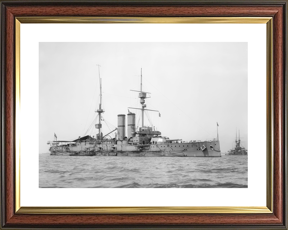 HMS Hibernia (1905) Royal Navy King Edward VII Class Pre Dreadnought Starboard View Photo Print Wall Art Decor - Posters, Prints, & Visual Artwork - by Hampshire Prints (image 8 of 9)