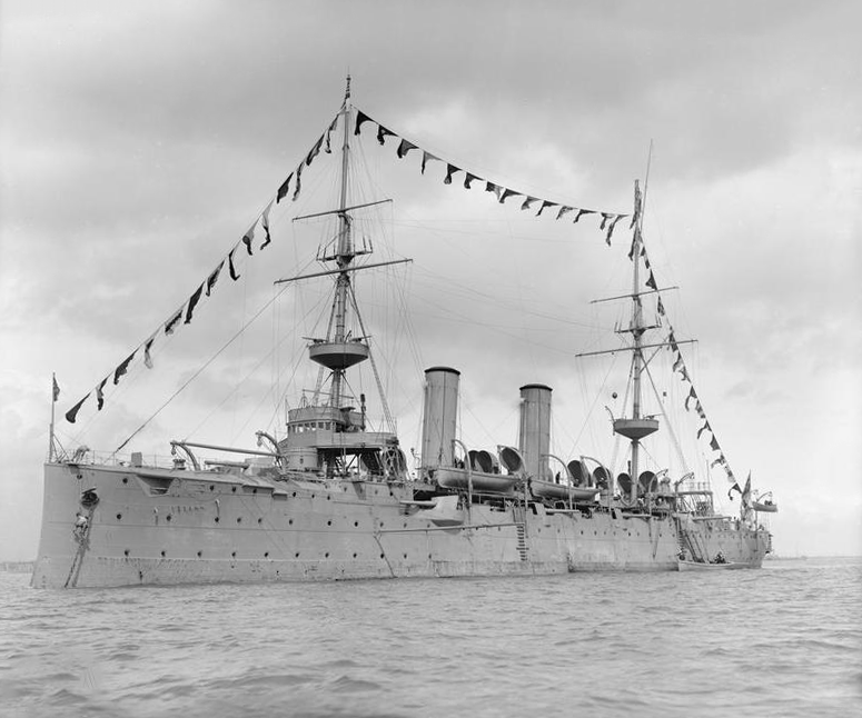 HMS Venus (1895) Royal Navy eclipse Class protected cruiser Photo Print or Framed Print - Hampshire Prints