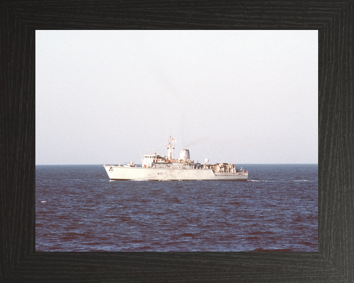 HMS Hurworth (M39) Royal Navy Hunt Class Mine Warfare Vessel In Open Sea Photo Print Wall Art Decor - Posters, Prints, & Visual Artwork - by Hampshire Prints (image 3 of 9)