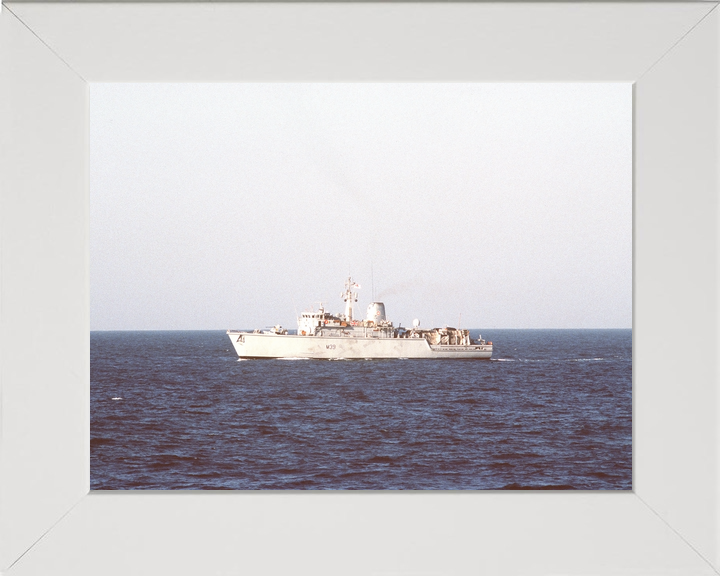 HMS Hurworth (M39) Royal Navy Hunt Class Mine Warfare Vessel In Open Sea Photo Print Wall Art Decor - Posters, Prints, & Visual Artwork - by Hampshire Prints (image 5 of 9)