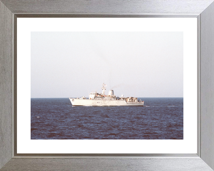 HMS Hurworth (M39) Royal Navy Hunt Class Mine Warfare Vessel In Open Sea Photo Print Wall Art Decor - Posters, Prints, & Visual Artwork - by Hampshire Prints (image 6 of 9)