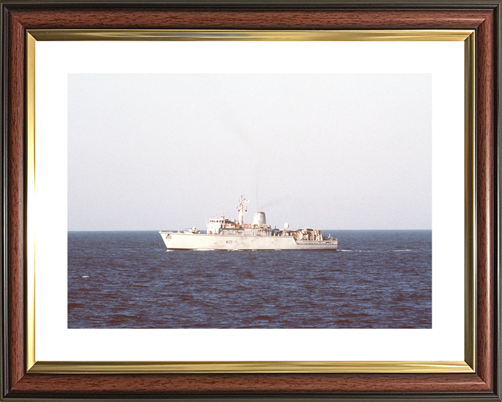 HMS Hurworth (M39) Royal Navy Hunt Class Mine Warfare Vessel In Open Sea Photo Print Wall Art Decor - Posters, Prints, & Visual Artwork - by Hampshire Prints (image 8 of 9)
