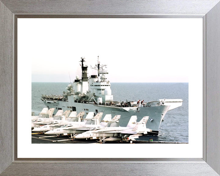 HMS Illustrious (R06) Royal Navy Invincible Class Aircraft Carrier From US Carrier Photo Print Wall Art Decor - Posters, Prints, & Visual Artwork - by Hampshire Prints (image 6 of 9)
