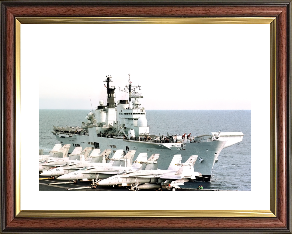 HMS Illustrious (R06) Royal Navy Invincible Class Aircraft Carrier From US Carrier Photo Print Wall Art Decor - Posters, Prints, & Visual Artwork - by Hampshire Prints (image 8 of 9)