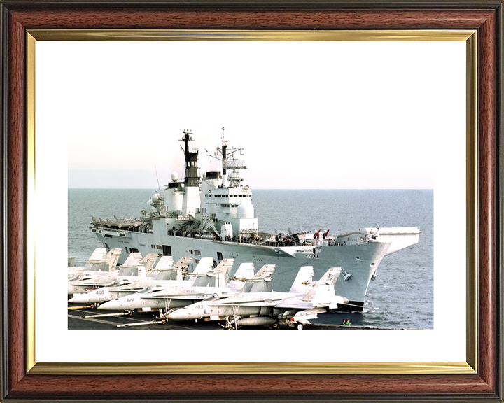 HMS Illustrious (R06) Royal Navy Invincible Class Aircraft Carrier From US Carrier Photo Print Wall Art Decor - Posters, Prints, & Visual Artwork - by Hampshire Prints (image 8 of 9)