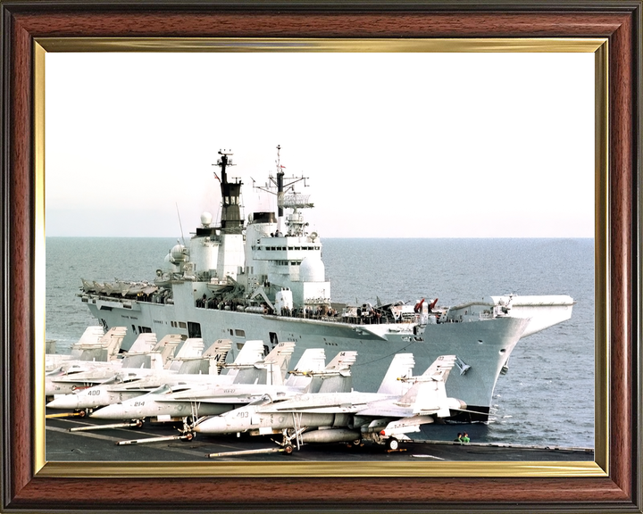 HMS Illustrious (R06) Royal Navy Invincible Class Aircraft Carrier From US Carrier Photo Print Wall Art Decor - Posters, Prints, & Visual Artwork - by Hampshire Prints (image 9 of 9)